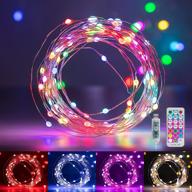 🌈 fairy lights color changing: 33 ft 100 led string lights with remote control for bedroom, party, and outdoor decor - waterproof twinkle lights logo
