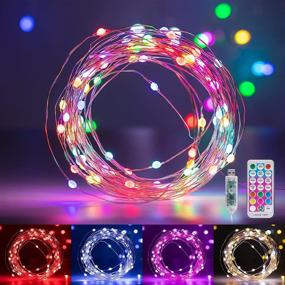 img 4 attached to 🌈 Fairy Lights Color Changing: 33 FT 100 LED String Lights with Remote Control for Bedroom, Party, and Outdoor Decor - Waterproof Twinkle Lights