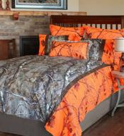 enhance your bedroom with the carstens realtree camo ap blaze 4 piece comforter bedding set in queen size logo