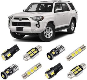 img 4 attached to Улучшите свой Toyota 4Runner: набор белого светодиодного освещения BRISHINE со светильниками номерного знака и инструментом для легкой установки - сверхяркая пакетная освещение салона на 6000K (2010-2021)