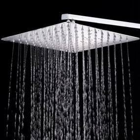 img 2 attached to 🚿 BOHARERS 10-Inch Rainfall Shower Head with Handheld - Wall Mount Stainless Steel Multi-Function Rain Mixer Shower Combo, Polished Chrome - Enhance Shower Experience