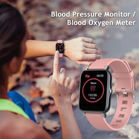 img 1 attached to 📱 Xercise 1.7&#34; Smart Watch for Android and iPhone, Samsung Compatible, Fitness Tracker with Blood Pressure, Heart Rate & Blood Oxygen Monitor, IP68 Waterproof Watch for Women and Men