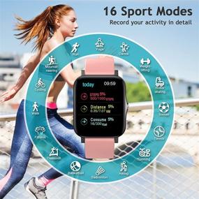 img 3 attached to 📱 Xercise 1.7&#34; Smart Watch for Android and iPhone, Samsung Compatible, Fitness Tracker with Blood Pressure, Heart Rate & Blood Oxygen Monitor, IP68 Waterproof Watch for Women and Men