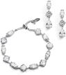 mariell zirconia bracelet earrings bridesmaid logo