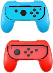 img 4 attached to 🎮 Nintendo Switch Joy-Con Controllers Grip Kit – Durable Joy-Con Handle, 2-Pack (Red/Blue)