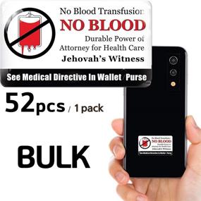 img 4 attached to Vongsado - Bulk 52pcs - No Blood Transfusion Premium 3D Stickers - Cell Phone Accessories, Ministry Supplies - JW, Jehovah Witness Gifts, JW.org - For Men, Women, and Her (BO 52)