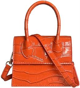 img 4 attached to Crossbody Handle Clutch Handbag Orange Women's Handbags & Wallets