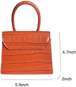 img 1 attached to Crossbody Handle Clutch Handbag Orange Women's Handbags & Wallets