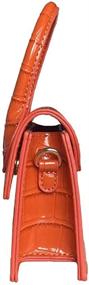 img 2 attached to Crossbody Handle Clutch Handbag Orange Women's Handbags & Wallets