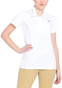 img 3 attached to TuffRider Women's Kirby Kwik Dry Short Sleeve Show Shirt: Superior Performance and Style