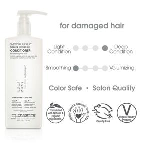 img 3 attached to 🧴 GIOVANNI Deeper Moisture Conditioner - Smooth As Silk, 24 oz. - Calms Frizz, Detangles, Wash & Go, Co Wash - No Parabens, Color Safe (Pack of 1)