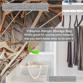 img 1 attached to 👕 YiSeyruo Hanger Storage Bag for Adult Hanger (Large Size) - Triangle Closet Organizer for Space-Saving, Wardrobe Storage, Laundry Room - Hanger Stacker Hamper & Holder