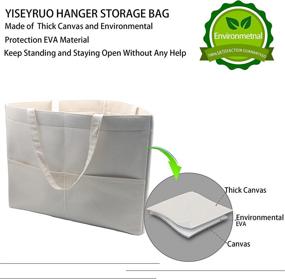 img 2 attached to 👕 YiSeyruo Hanger Storage Bag for Adult Hanger (Large Size) - Triangle Closet Organizer for Space-Saving, Wardrobe Storage, Laundry Room - Hanger Stacker Hamper & Holder