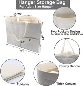 img 3 attached to 👕 YiSeyruo Hanger Storage Bag for Adult Hanger (Large Size) - Triangle Closet Organizer for Space-Saving, Wardrobe Storage, Laundry Room - Hanger Stacker Hamper & Holder