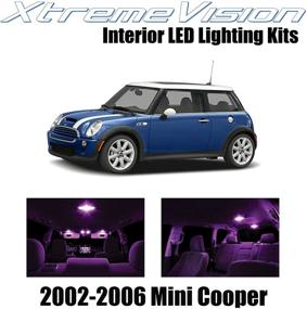 img 4 attached to Xtremevision внутреннее светодиодное освещение для Mini Cooper 2002-2006 (7 штук) Розовый набор светодиодного освещения с инструментом для установки внутреннего освещения