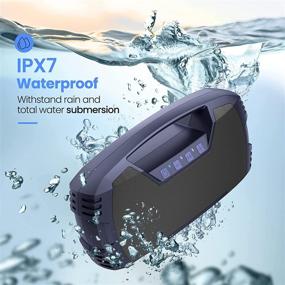 img 2 attached to 🔊 DBSOARS GO Bluetooth Speaker, 40W, 40-Hour Playtime, IPX7 Waterproof Portable Outdoor Speaker, 10000mAh Battery, Loud HD Powerful Sound, Punchy Bass for Party, Camping, Beach, Pool - Gentle Blue