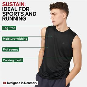 img 3 attached to 🏋️ DANISH ENDURANCE Men's Tank Top: Ultimate Muscle Shirt for Gym, Workout, Running & Sports - Sleeveless T-Shirt with Dry Fit Technology