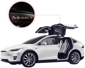 img 3 attached to 🚗 Улучшите и обезопасьте свою Tesla Model X: Эксклюзивная розовая защитная пленка на пороги и комплект для интерьера из углеволокна от TESLA TMT