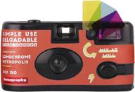 📷 lomography simple use reloadable film camera with lomochrome metropolis film logo