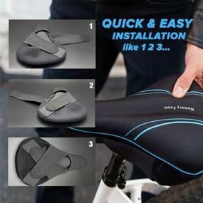 img 3 attached to 🚴 X WING Bike Seat Cover Padded with Memory Foam - Ultimate Comfort for Men and Women, Ideal for Indoor and Outdoor Cycling on Stationary Bikes and Spinning Workouts