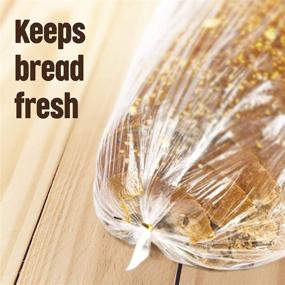 img 3 attached to 🍞 Premium 120 Pack Clear Plastic Bread Bags with Ties - Heavy Duty for Homemade or Bakery Loaves - Reusable Storage Packaging for Large 8” x 4” x 18” Bread - Ultimate Bread Wrappers