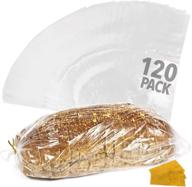 🍞 premium 120 pack clear plastic bread bags with ties - heavy duty for homemade or bakery loaves - reusable storage packaging for large 8” x 4” x 18” bread - ultimate bread wrappers логотип