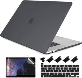 img 4 attached to 🖥️ Dongke Matte Black Hard Shell Case & Keyboard Cover for MacBook Pro 13 inch 2020 (Model A2338 M1, A2251, A2289) - Provides Touch Bar & Touch ID Compatibility