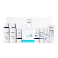 🌟 obagi medical nu-derm fx system bundle for normal to oily skin: foaming gel, toner, clear, exfoderm forte, blend. moisturize and protect with hydrate and sun shield logo