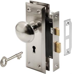 img 2 attached to 🔐 PRIME-LINE Defender Security E 2330 Mortise Keyed Lock Set with Satin Nickel Knob – Ideal for Replacing Antique Lock Sets and More, Fits 1-3/8 in.-1-3/4 in. Interior Doors (Satin Nickel)