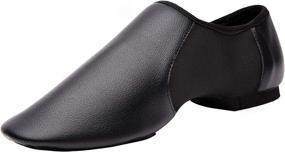 img 4 attached to Elastic Slip-On Jazz Dance Shoe made of Leather for Women and Men