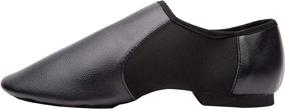 img 3 attached to Elastic Slip-On Jazz Dance Shoe made of Leather for Women and Men