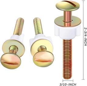 img 3 attached to 🚽 Universal Toilet Seat Bolt Sets - 6 Pack Heavy-Duty Toilet Seat Hinge Bolts with Plastic Nuts and Washers - Replacement Parts for Secure Mount Toilet Seat Hinges