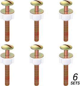 img 4 attached to 🚽 Universal Toilet Seat Bolt Sets - 6 Pack Heavy-Duty Toilet Seat Hinge Bolts with Plastic Nuts and Washers - Replacement Parts for Secure Mount Toilet Seat Hinges