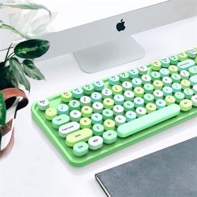 img 3 attached to 💚 Enhance Your Workstation with Onlywe Wireless Keyboard and Mouse Combo - Ergonomic Design, Full Size, Numeric Keypad, Optical Mice - Green (2020 Newest)