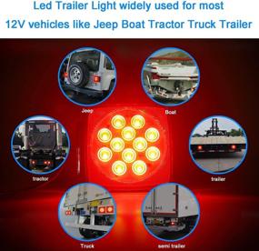 img 1 attached to 🚚 High-Performance LED Trailer Wiring Kit: Brake, Stop, Turn, Tail Light Bar for Camper, RV, Truck, Boat (Under 80-Inch)