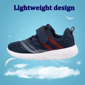 img 2 attached to 👟 DADAWEN Lightweight Breathable Sneakers for Toddler/Little Kid Boys and Girls: Strap Athletic Tennis Shoes for Running and Walking