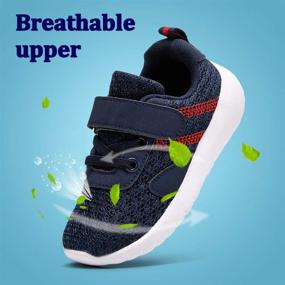 img 1 attached to 👟 DADAWEN Lightweight Breathable Sneakers for Toddler/Little Kid Boys and Girls: Strap Athletic Tennis Shoes for Running and Walking