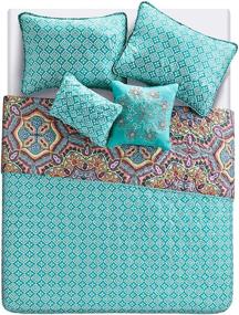 img 3 attached to VCNY Home Yara Collection Quilt Set - Ultra-Soft Reversible Coverlet Bedding: Lightweight, Cool Aqua Bedspread, Full/Queen Size - Machine Washable & Breathable