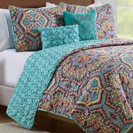 vcny home yara collection quilt set - ultra-soft reversible coverlet bedding: lightweight, cool aqua bedspread, full/queen size - machine washable & breathable logo
