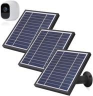 🔒 enhance arlo pro 2 surveillance: itodos 3 pack solar panels with 11.8feet power cord and adjustable mount (black) logo