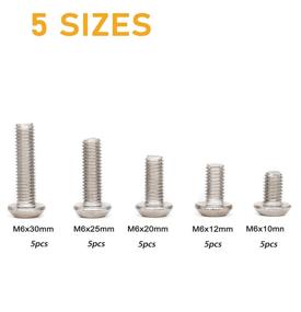 img 3 attached to 🔒 binifiMux M6 Torx Security Screws Assortment Kit with T30 Wrench - Tamper Proof, 304 Stainless Steel Screws in Various Lengths (M6x10mm/12mm/20mm/25mm/30mm)