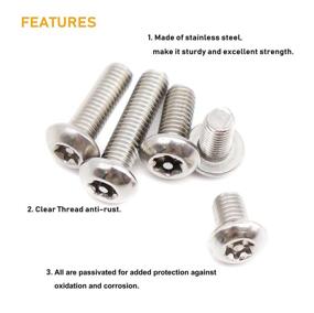 img 2 attached to 🔒 binifiMux M6 Torx Security Screws Assortment Kit with T30 Wrench - Tamper Proof, 304 Stainless Steel Screws in Various Lengths (M6x10mm/12mm/20mm/25mm/30mm)