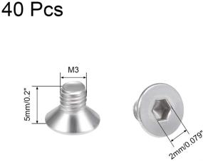 img 2 attached to Uxcell M3X5Mm Machine Stainless Fasteners