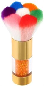 img 3 attached to 💅 Anself Nail Art Dust Remover Brush - Soothing Gold Nail Cleaner for Acrylic Gel, UV Nail Powder, Rhinestones, and Makeup Application