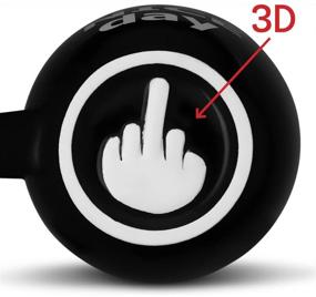 img 2 attached to 🖕 Decodyne Middle Finger Funny Coffee Mug - Have a Nice Day!, 14 oz. (Black)