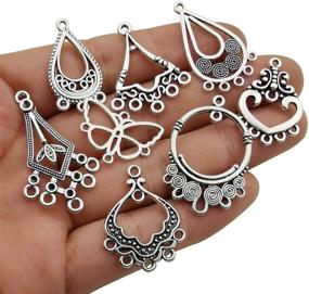 img 1 attached to 📿 Wholesale Bulk Lots of 60pcs (30 Pairs) Mixed Earring Drop Charms - Chandelier Earring Charm for Jewelry Making, Crafting, Necklace, Bracelet - SM268