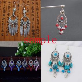 img 3 attached to 📿 Wholesale Bulk Lots of 60pcs (30 Pairs) Mixed Earring Drop Charms - Chandelier Earring Charm for Jewelry Making, Crafting, Necklace, Bracelet - SM268