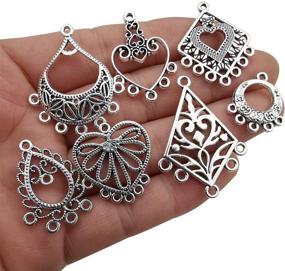img 2 attached to 📿 Wholesale Bulk Lots of 60pcs (30 Pairs) Mixed Earring Drop Charms - Chandelier Earring Charm for Jewelry Making, Crafting, Necklace, Bracelet - SM268