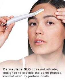 img 1 attached to 🌟 Flawless Dermaplane Glo Lighted Facial Exfoliator with 6 Replacement Heads - Non-Vibrating, White/Rose Gold