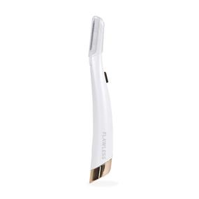 img 4 attached to 🌟 Flawless Dermaplane Glo Lighted Facial Exfoliator with 6 Replacement Heads - Non-Vibrating, White/Rose Gold
